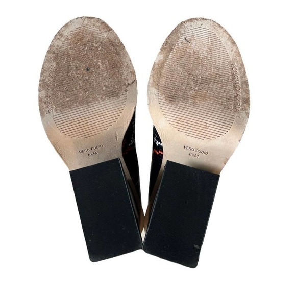 BCBGMAXAZRIA Lace-up Front Peep Toe Block Heeled Boots Size 8.5 Mob Wife - Picture 4 of 5